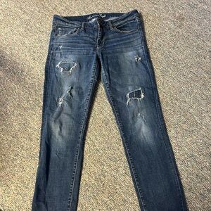 Distressed Blue Jeans